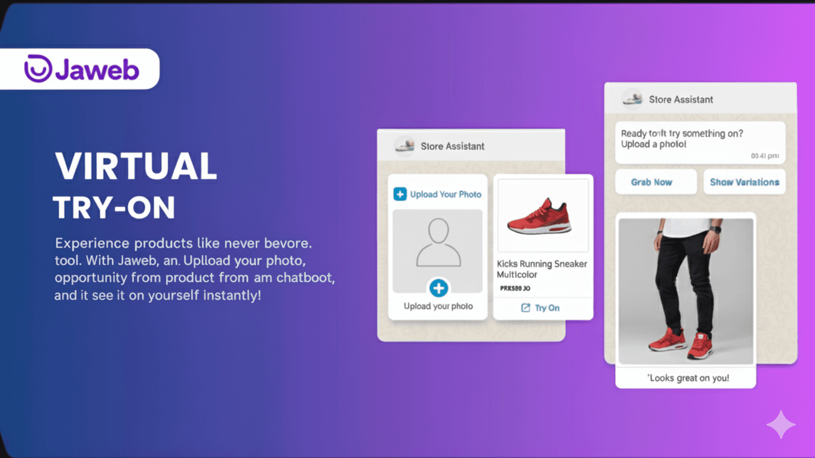 ai generated virtual try-on cards within chat!