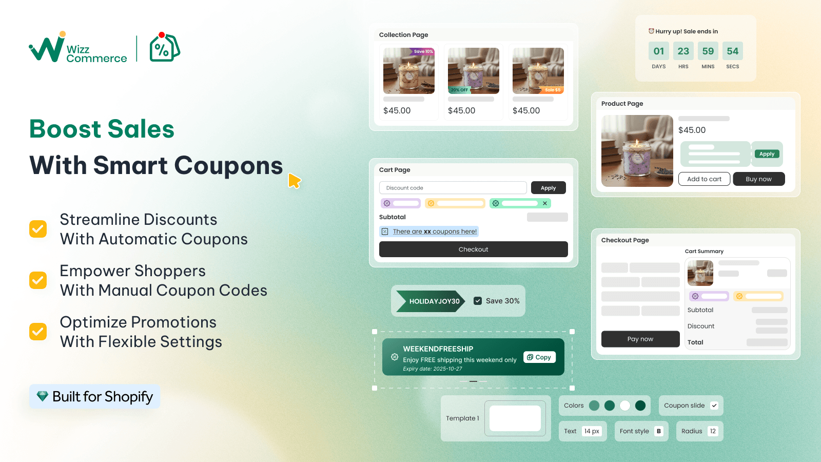 Shopify Product & Cart Coupon app