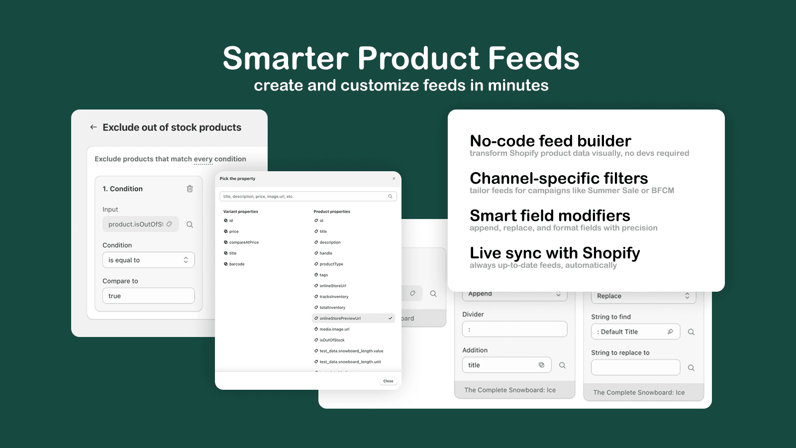 Smarter product feeds