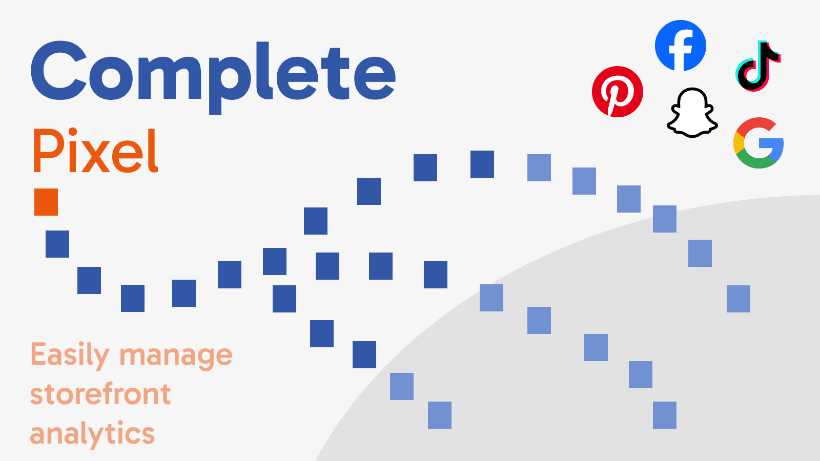 Complete Pixel branding with supported social media logos