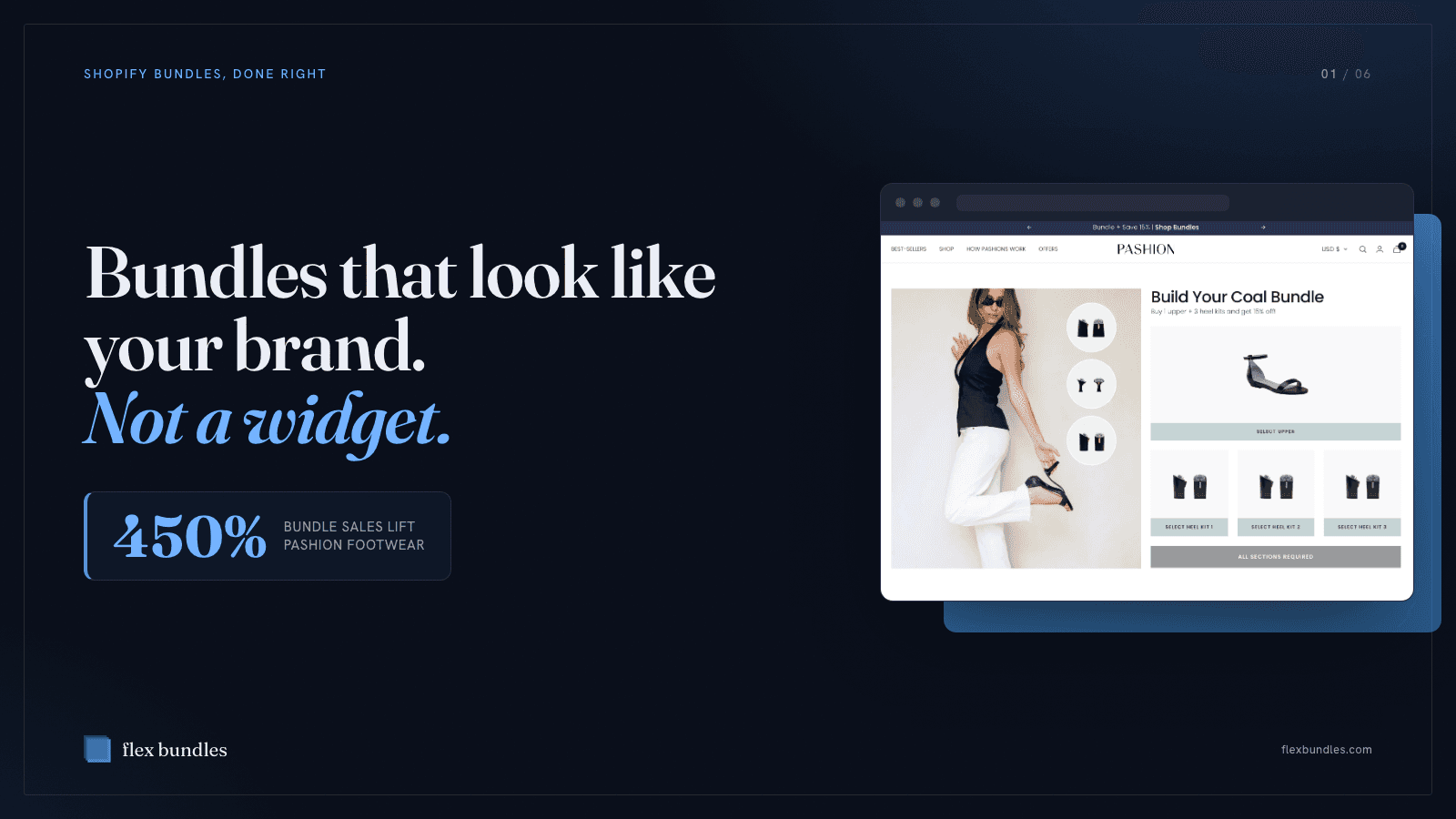 On-brand build-your-own bundle page, +450% bundle sales