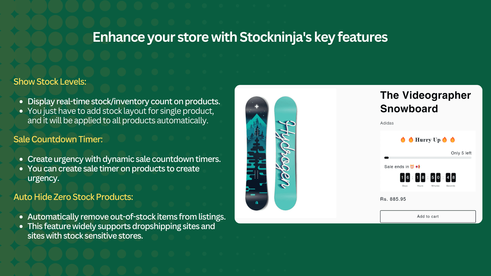 Stockninja key features banner image with screenshot
