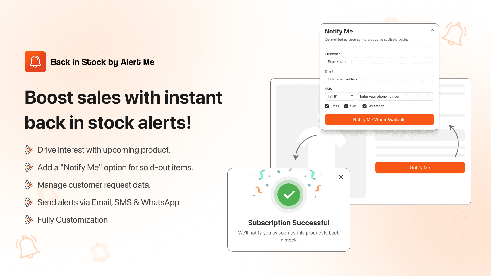 Multi-channel Alerts: Notify via Email, SMS & WhatsApp
