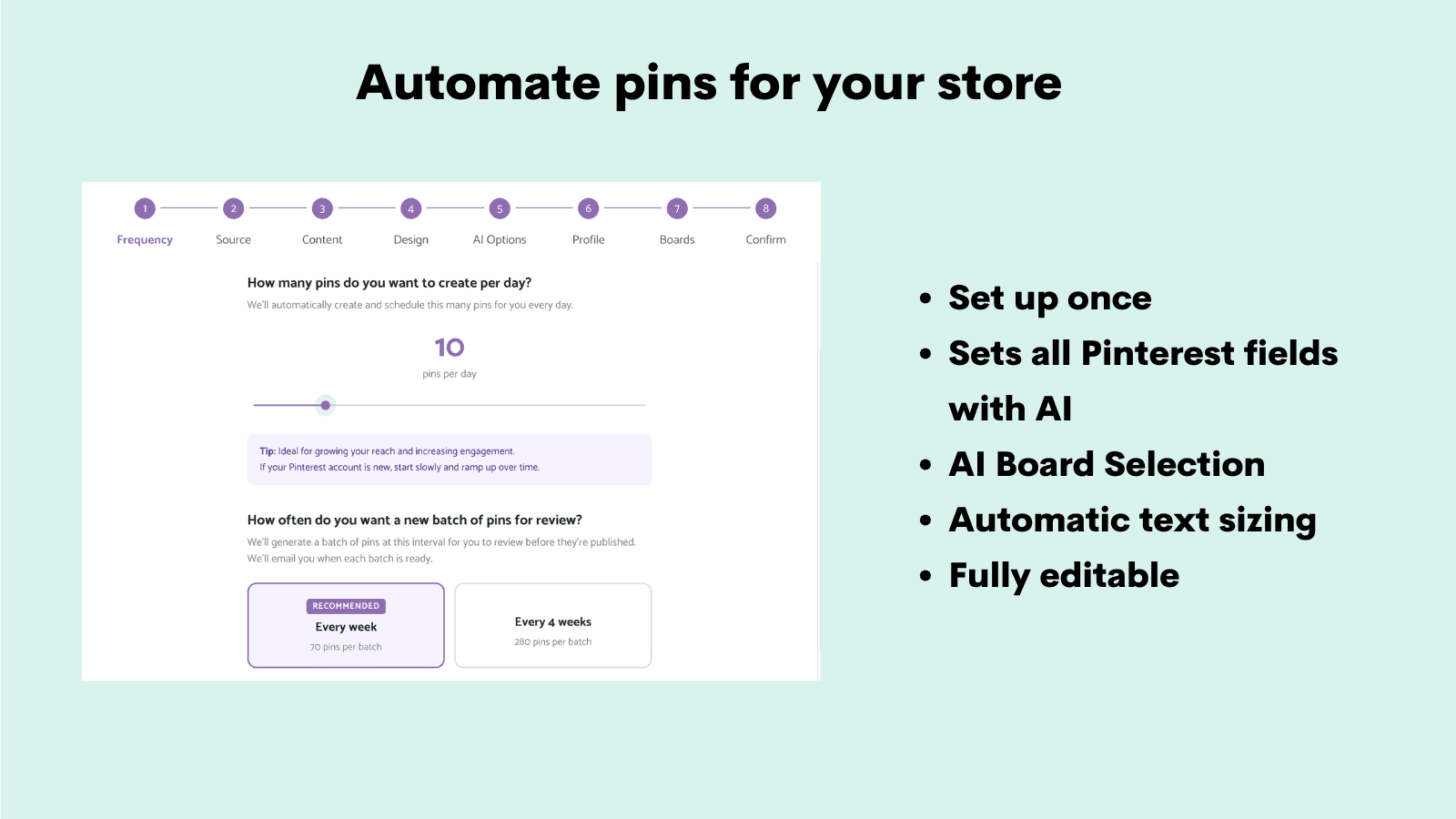 Setting up a Pinterest pin automation