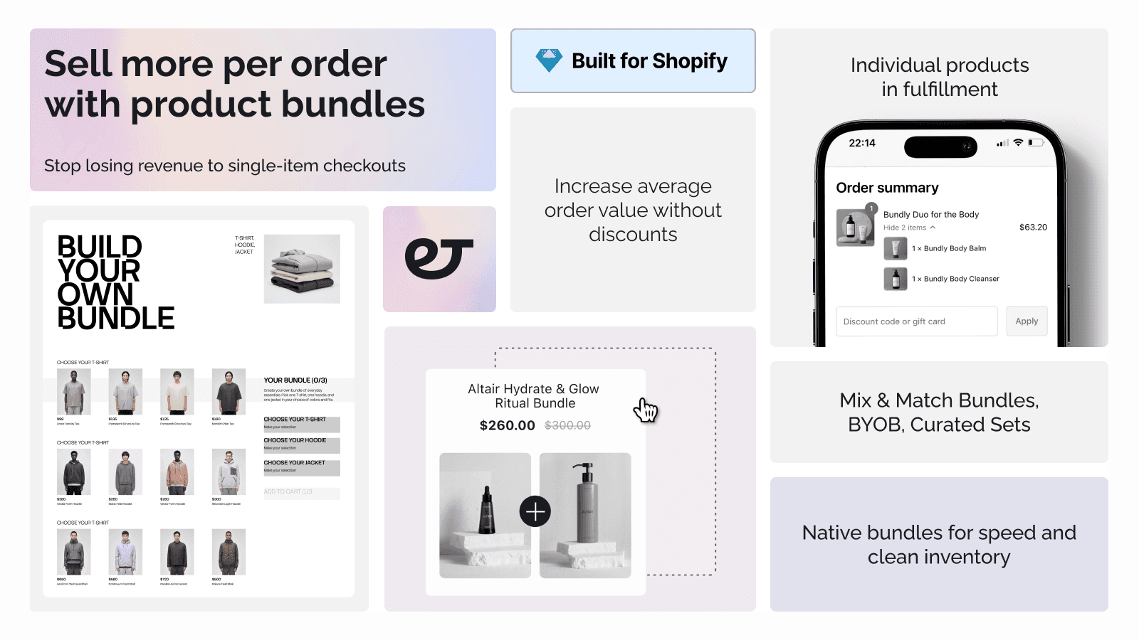 Sell more per order with product bundles