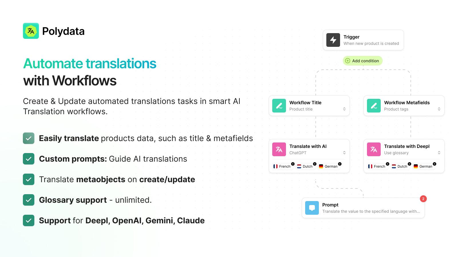 Polydata - automated translation workflows