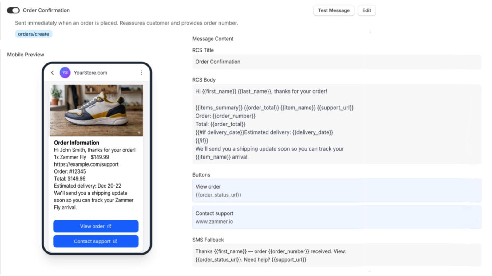 RCS Message Editor