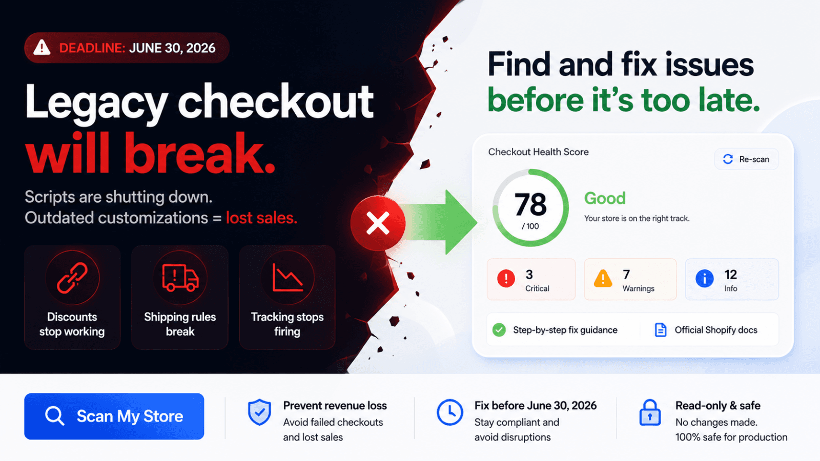 Scan for Shopify Scripts & Legacy Checkout Risks