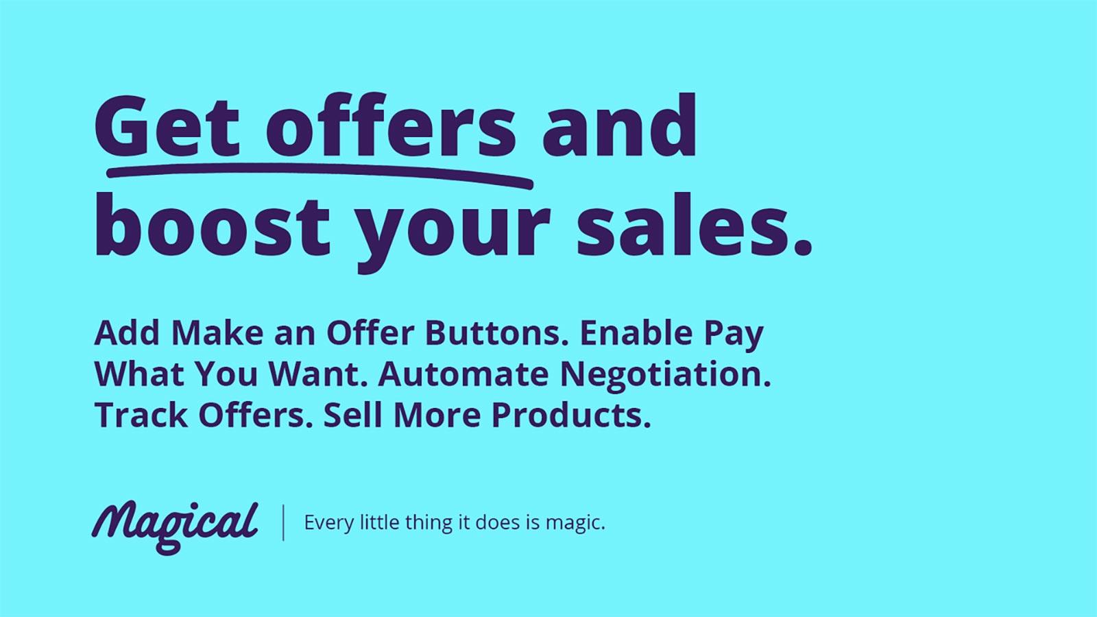 Add make an offer to products with description of benefits.