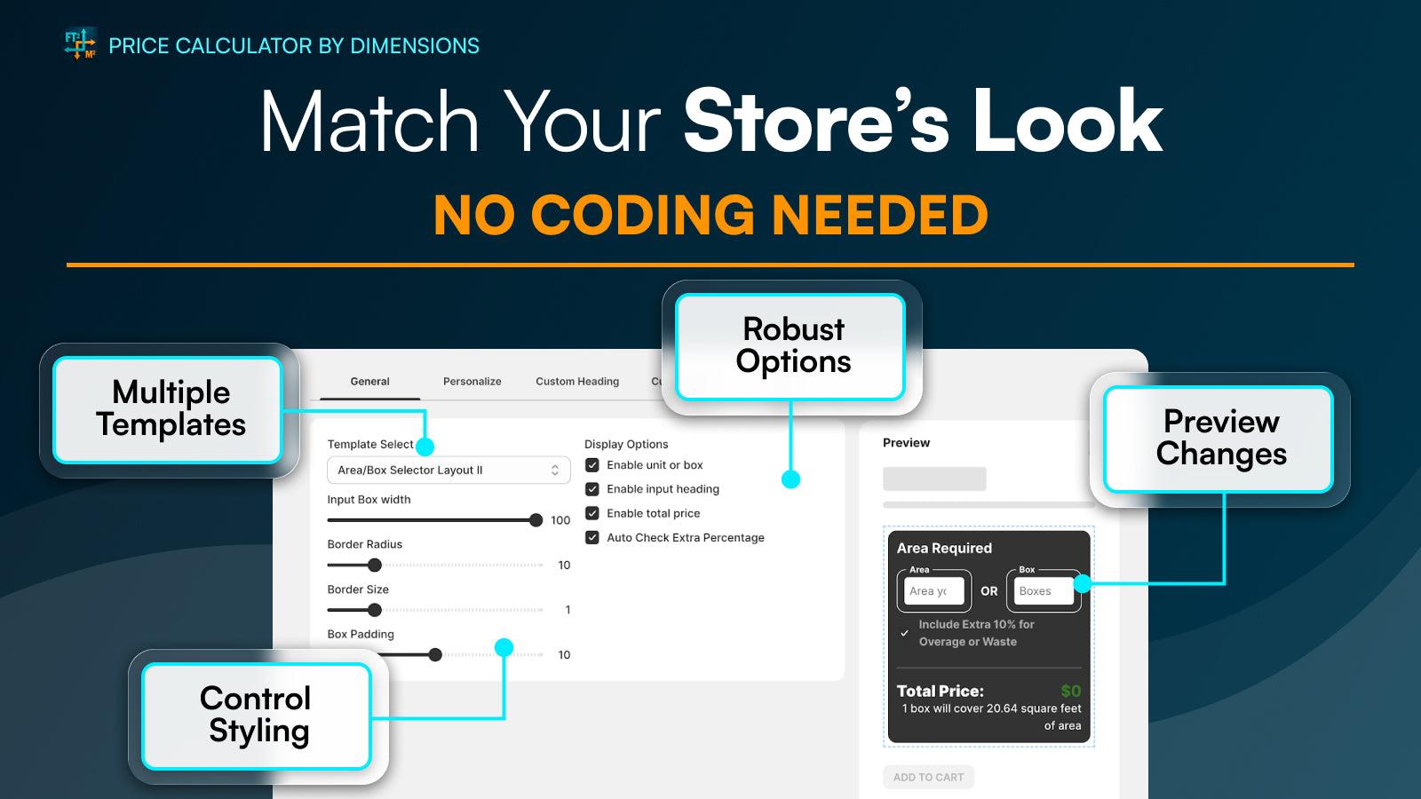 Calculate in square square feet or square meters!