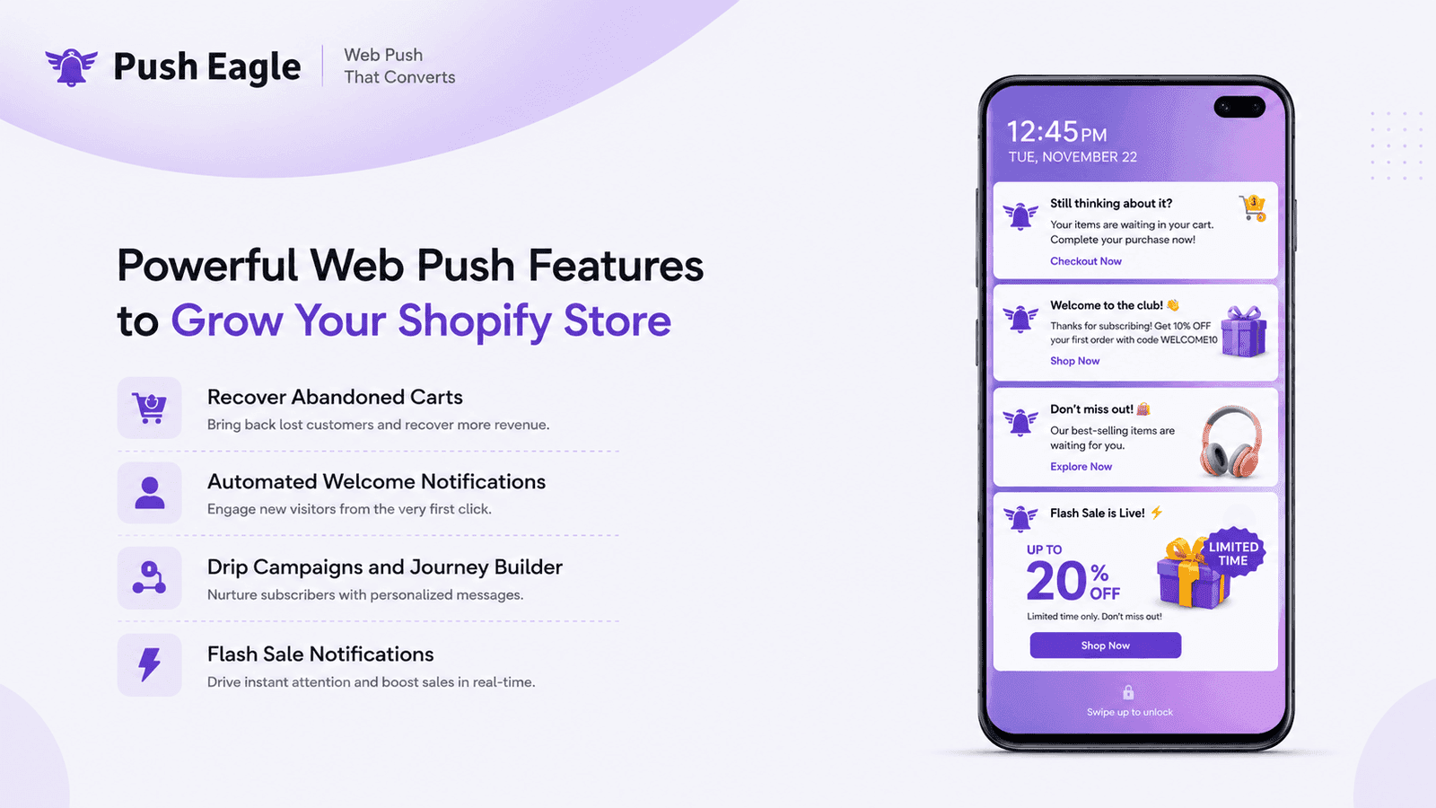 Web Push Notification Features