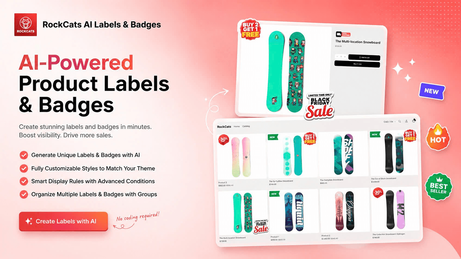 RockCats AI Labels & Badges