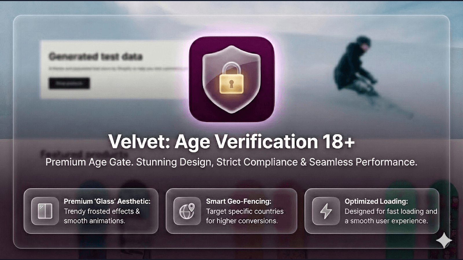 Velvet Age Verification 18+ app: Premium design & compliance.