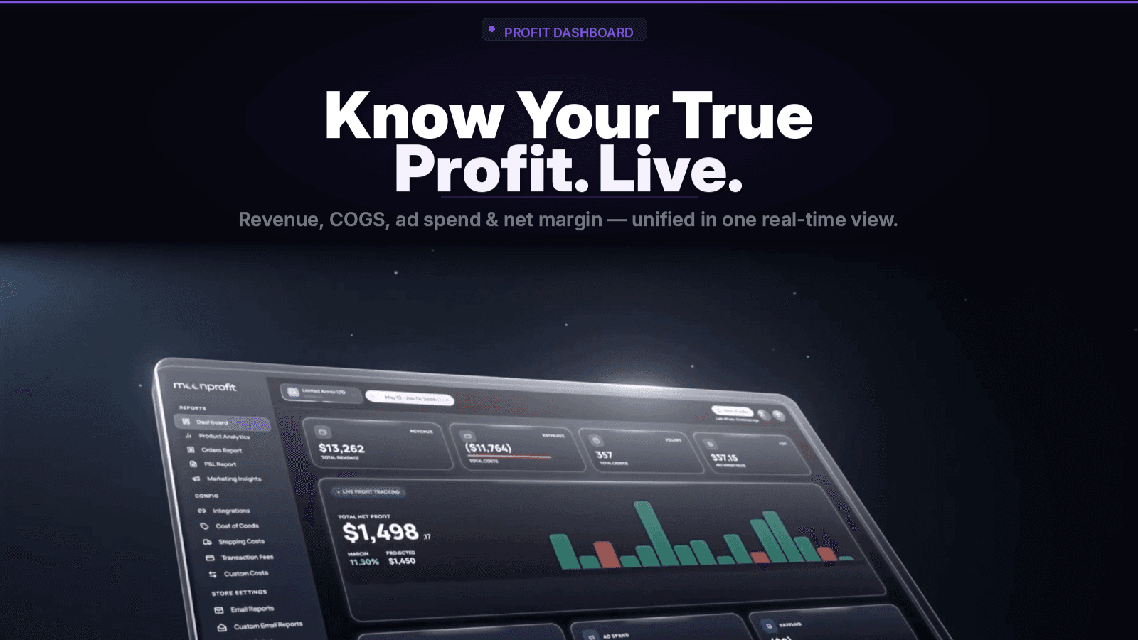 profit dashboard shopify