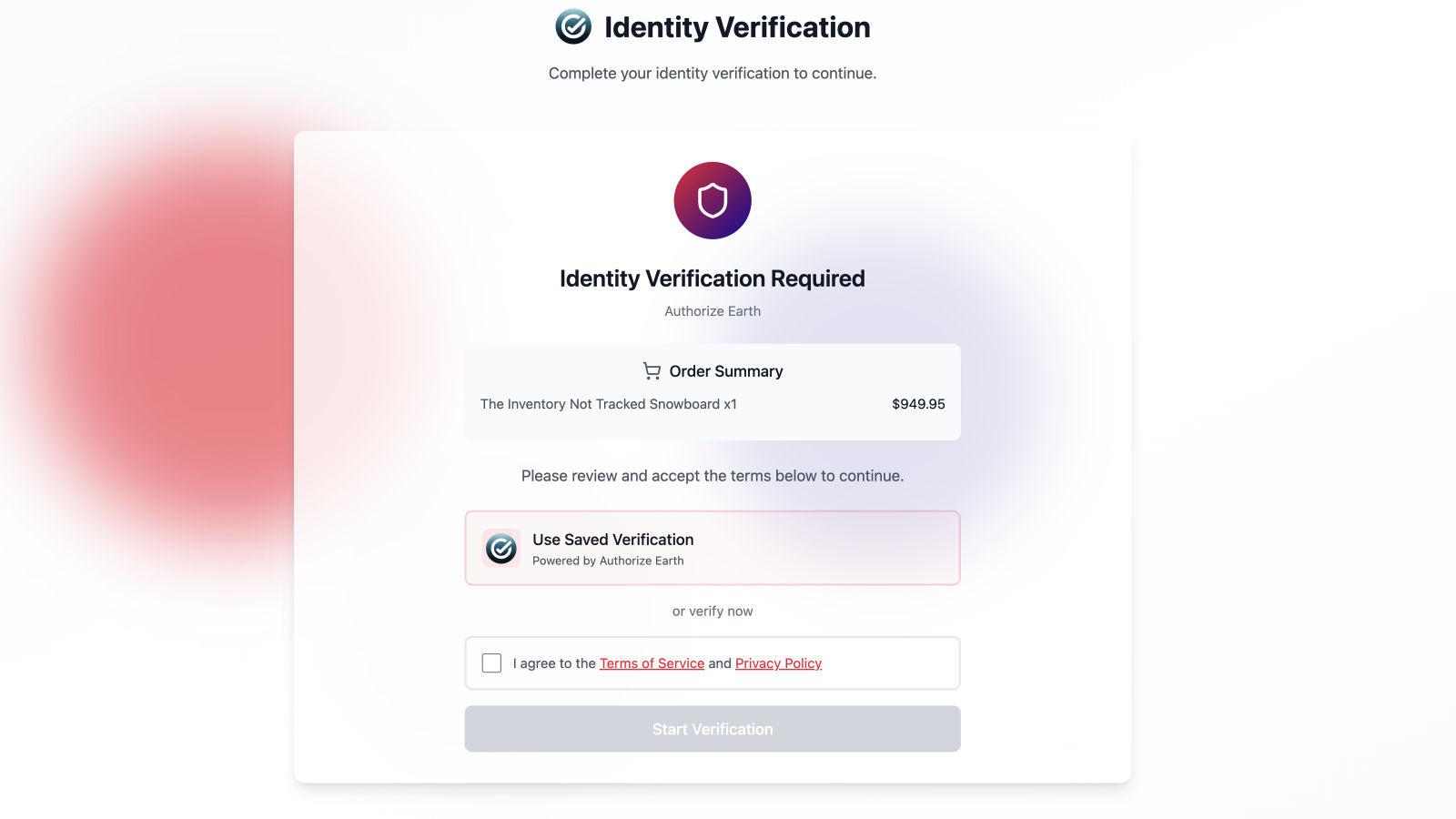 Identity Verification For Customers