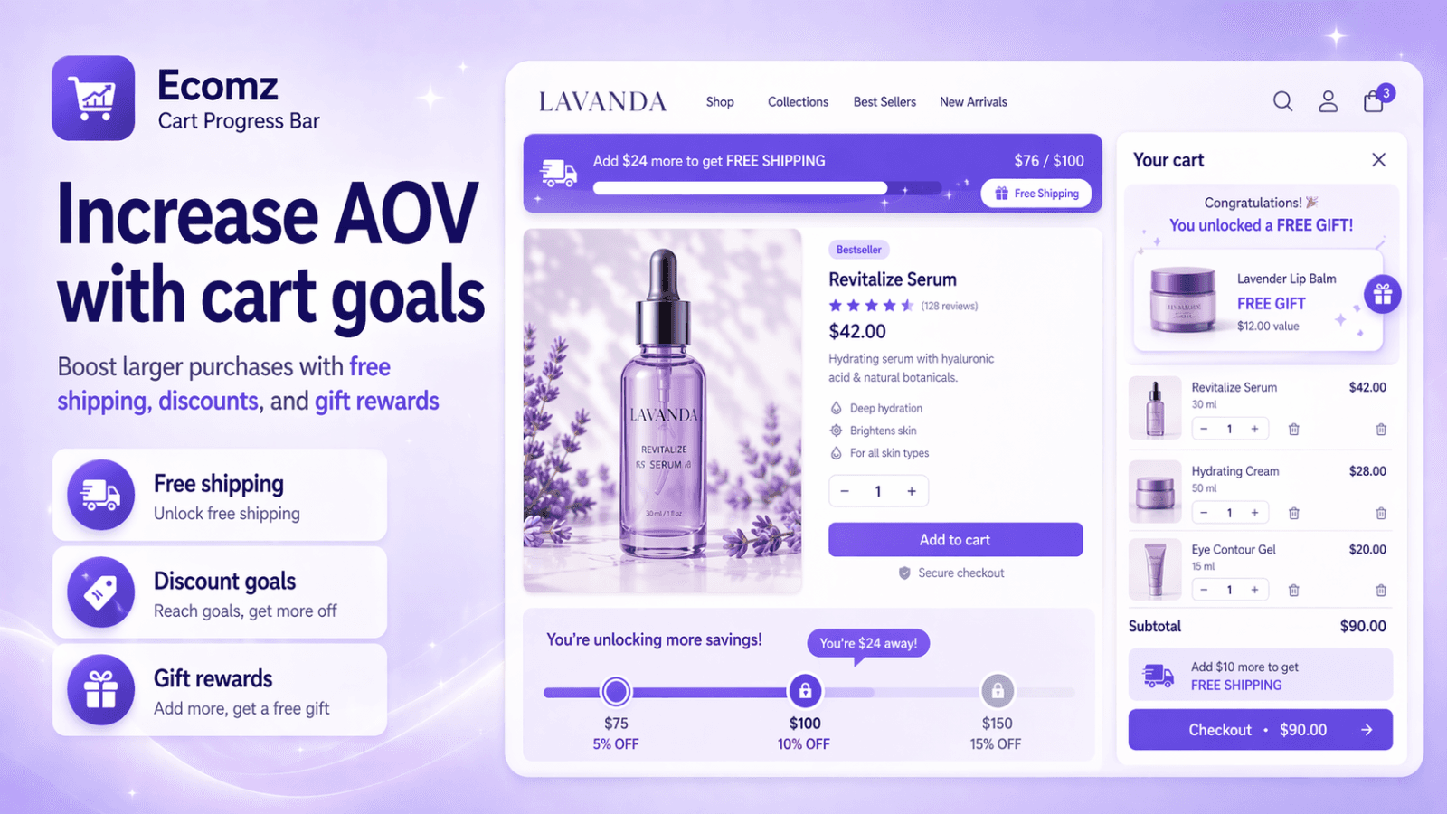 Increase AOV with cart goals