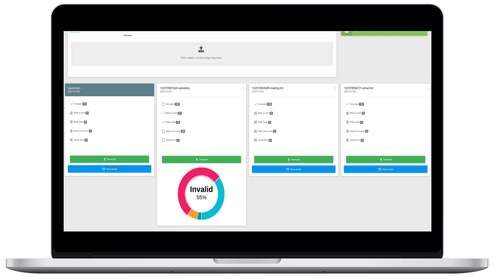 verification of email addresses