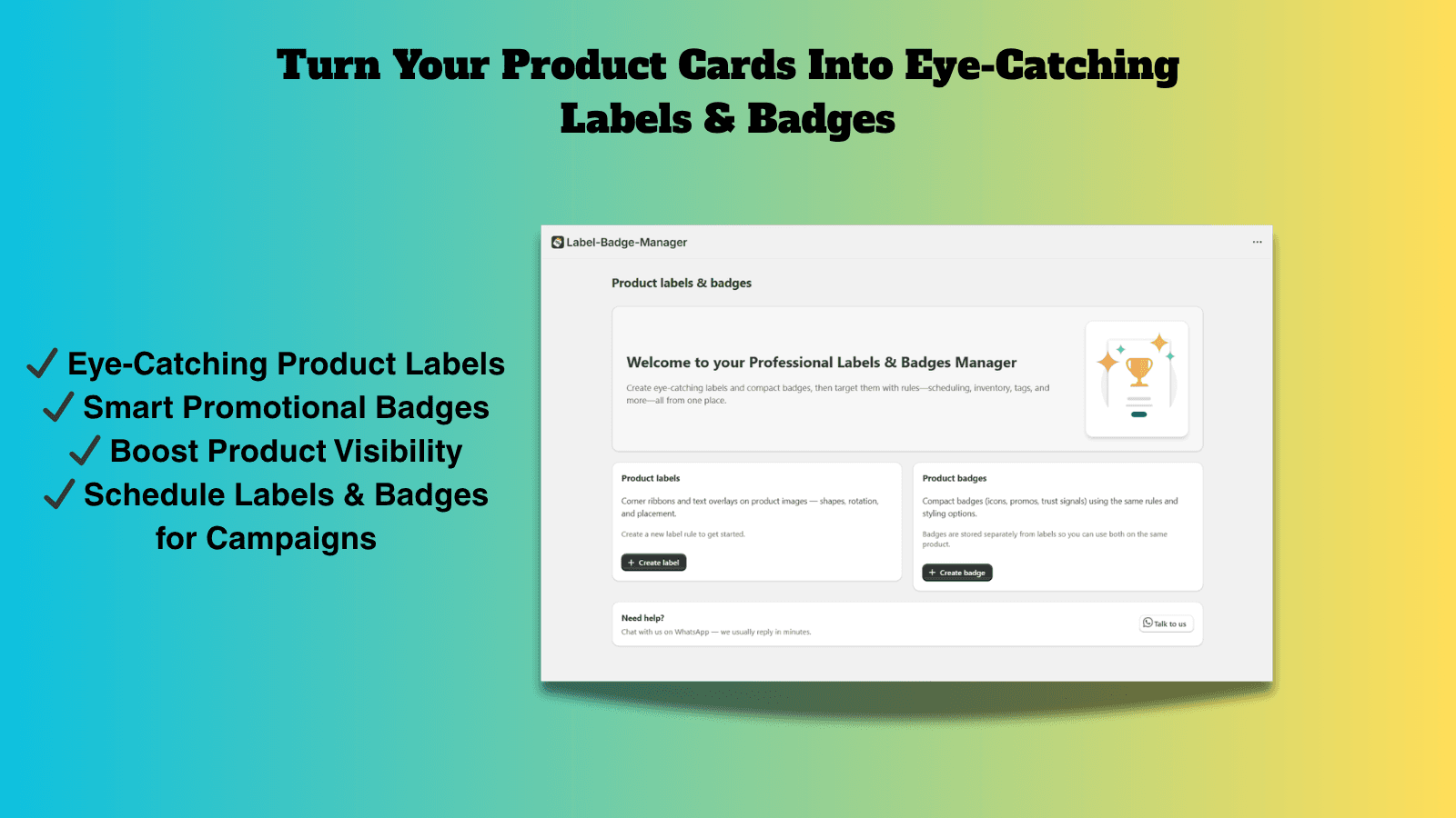 🏷️ Turn Your Product Cards Into Eye-Catching Labels & Badges