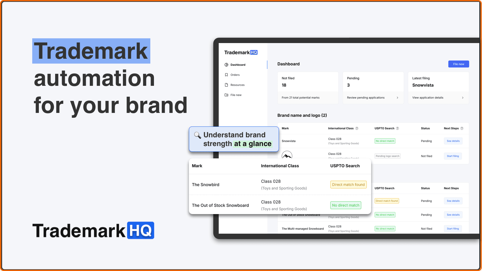 TrademarkHQ automates trademark filing for Shopify merchants