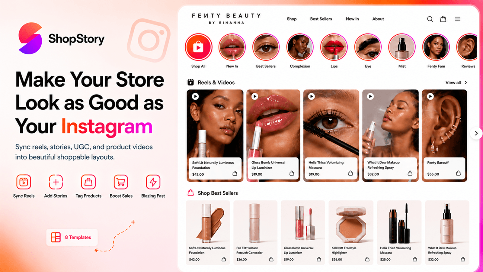 Shoppable Videos, Reels & Story