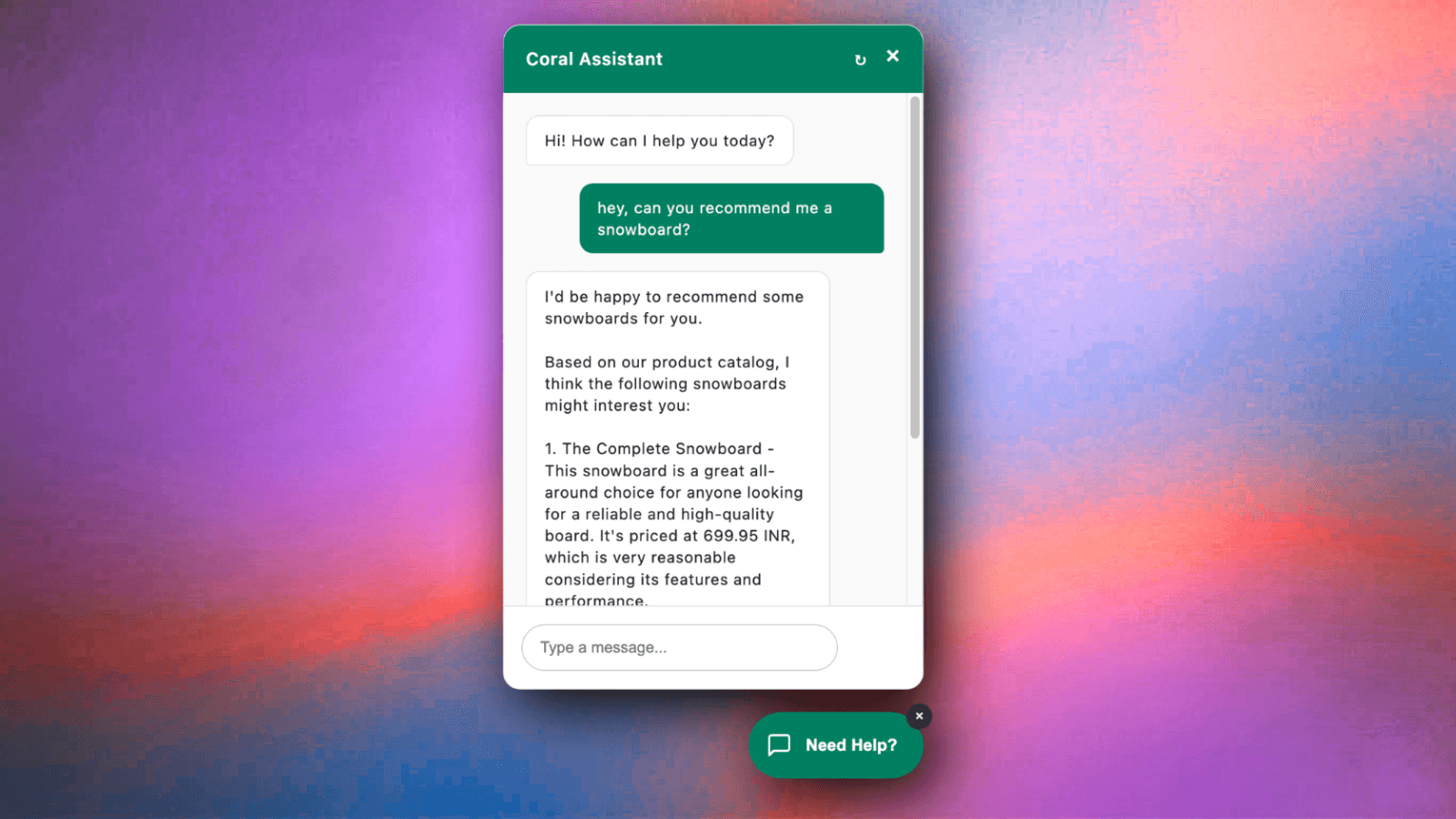 Coral AI Chatbot