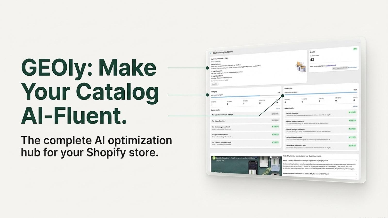 AI dashboard for product catalog audit and SEO optimization