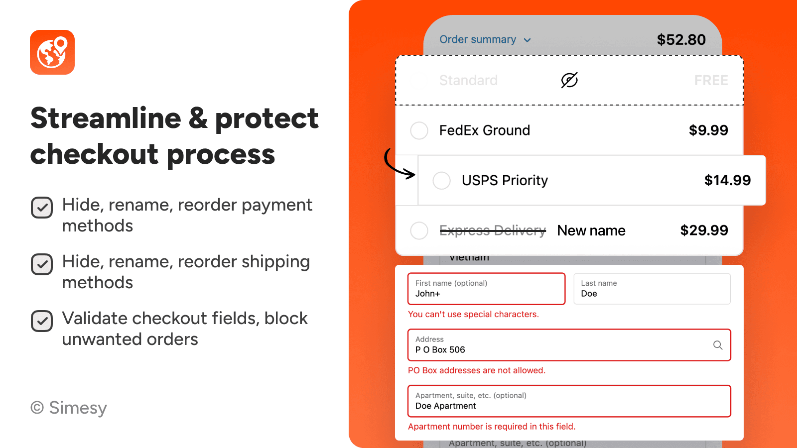 Streamline & protect checkout process