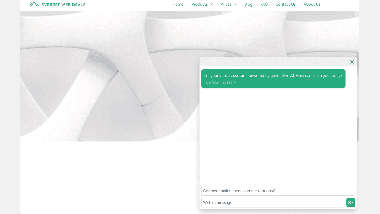 AI Chat Assistant EWA in action
