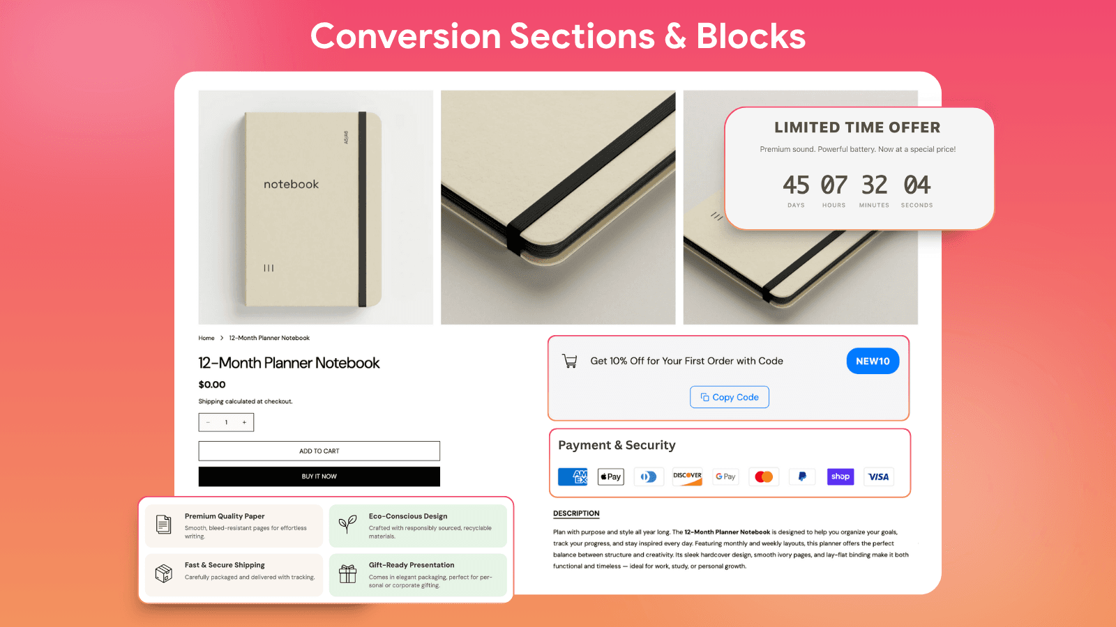 Build Stunning Storefronts with Sections & Blocks