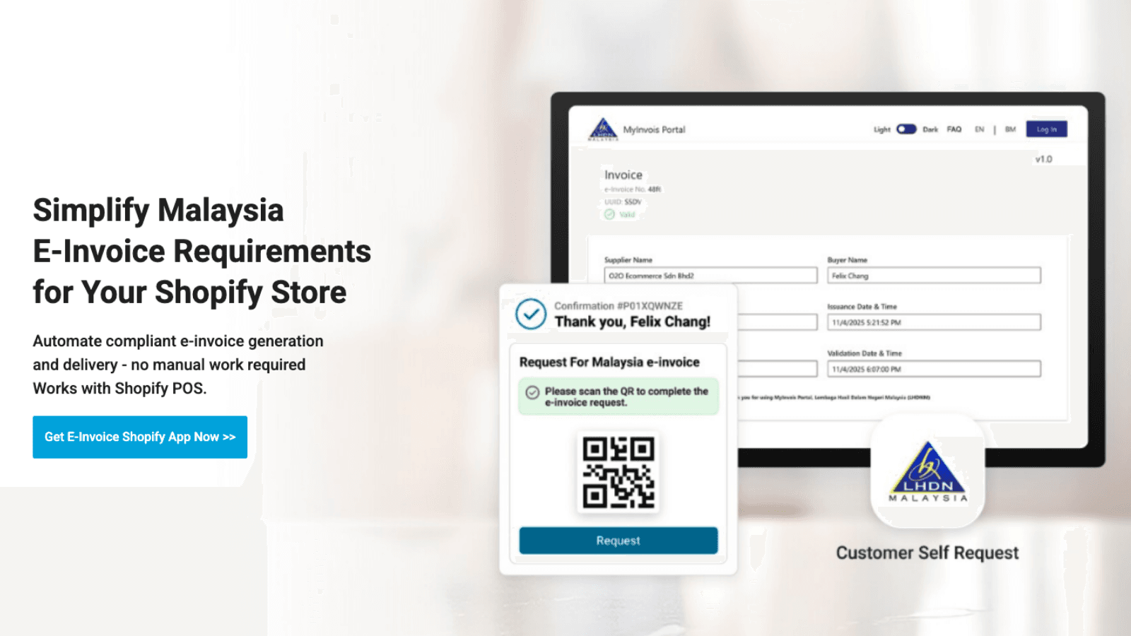 Customers can request by themselves in order detail.