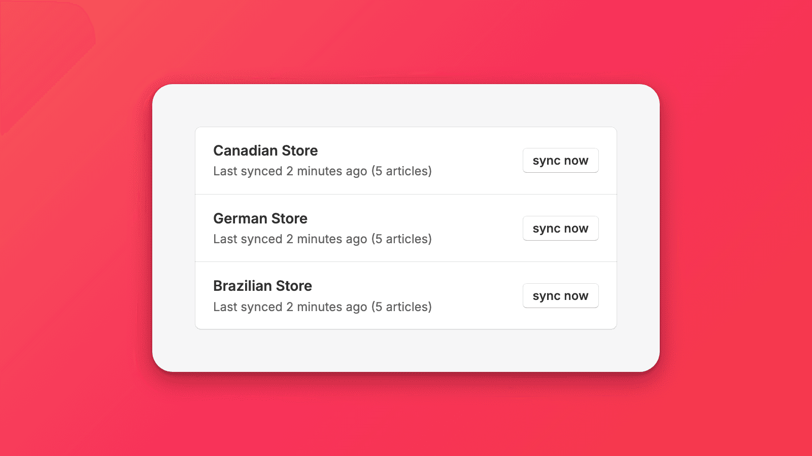 You can sync blog posts to multiple stores automatically