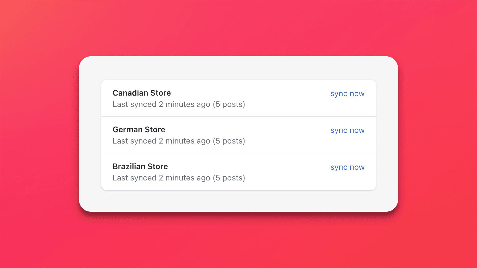 You can sync blog posts to multiple stores automatically