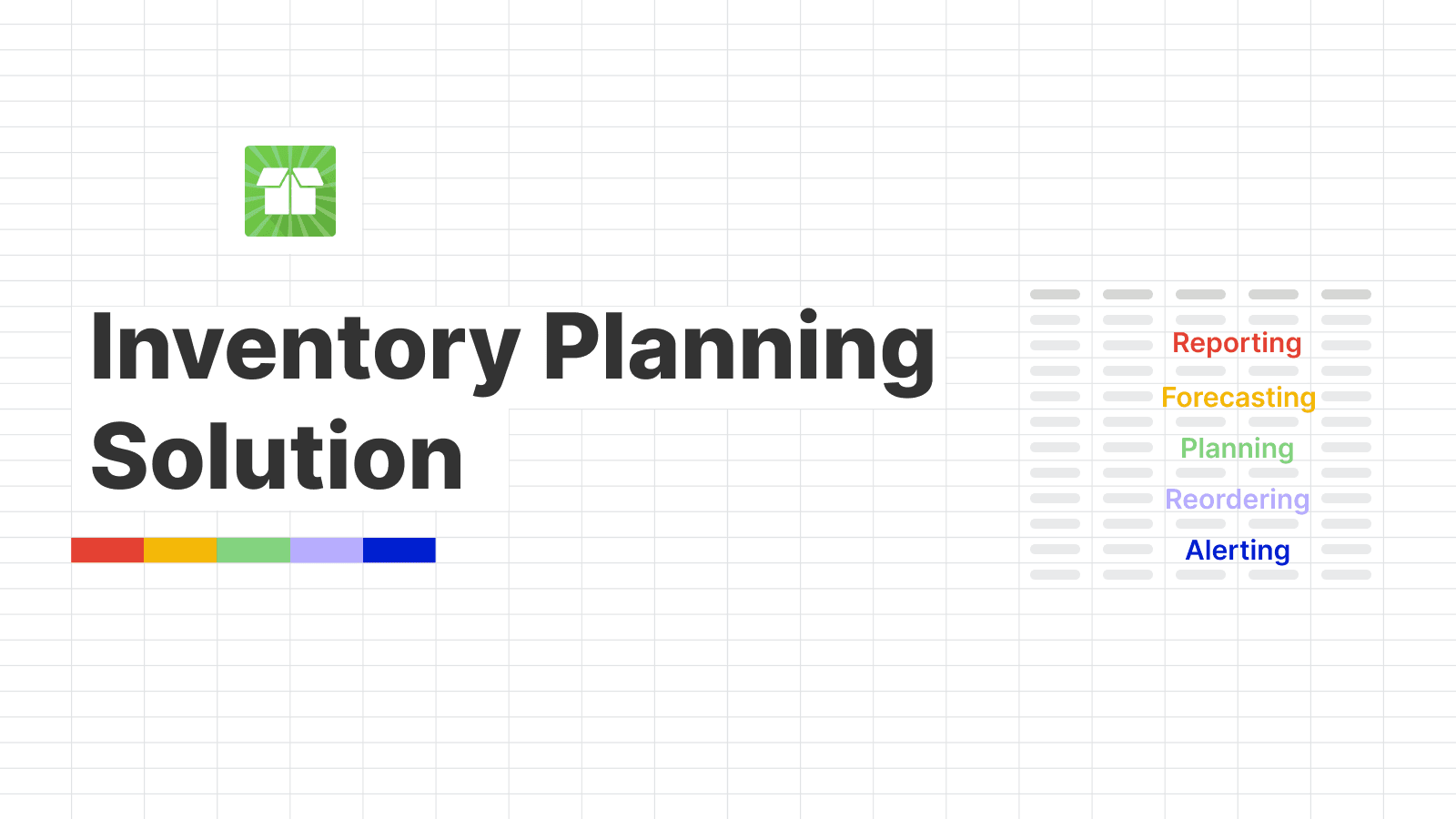 Advanced Inventory Planner