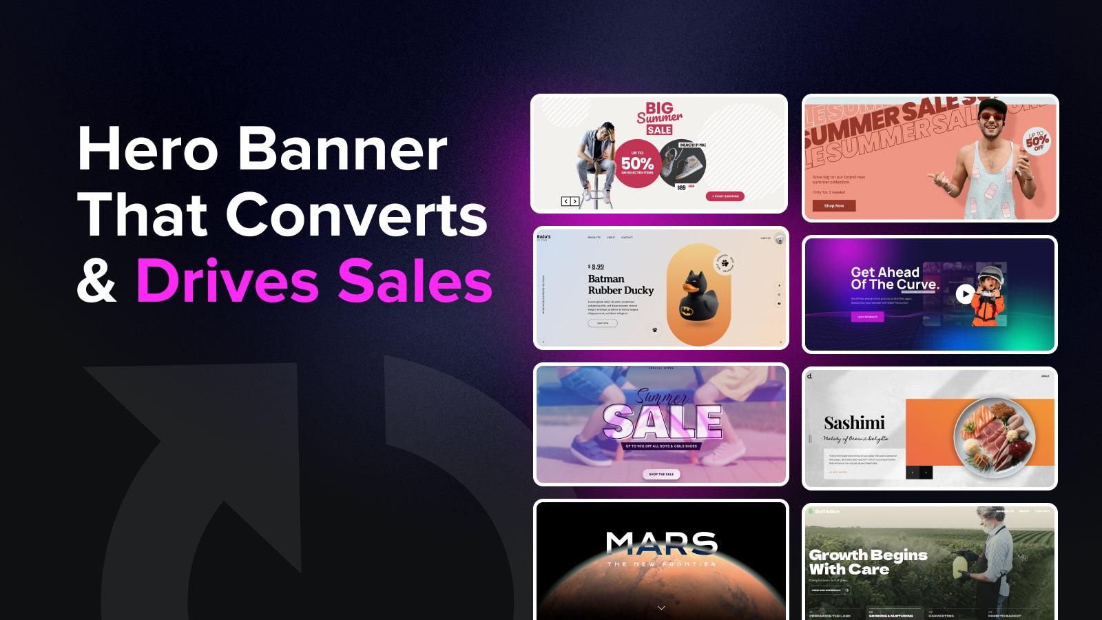 Hero banner that converts & drives sales