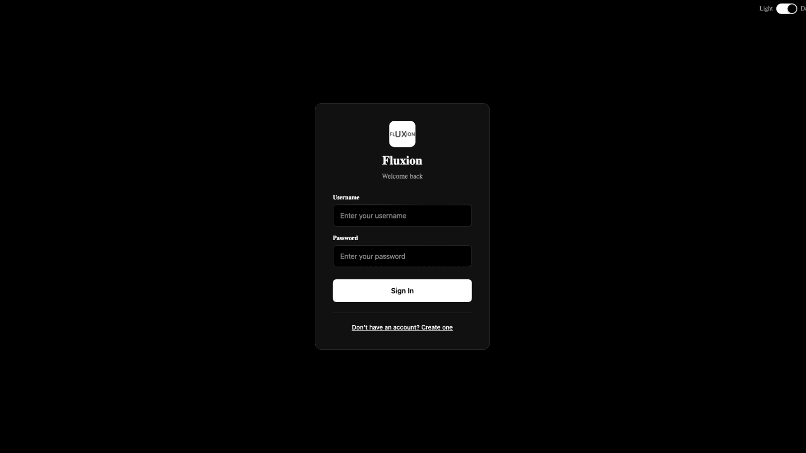 Login Screen