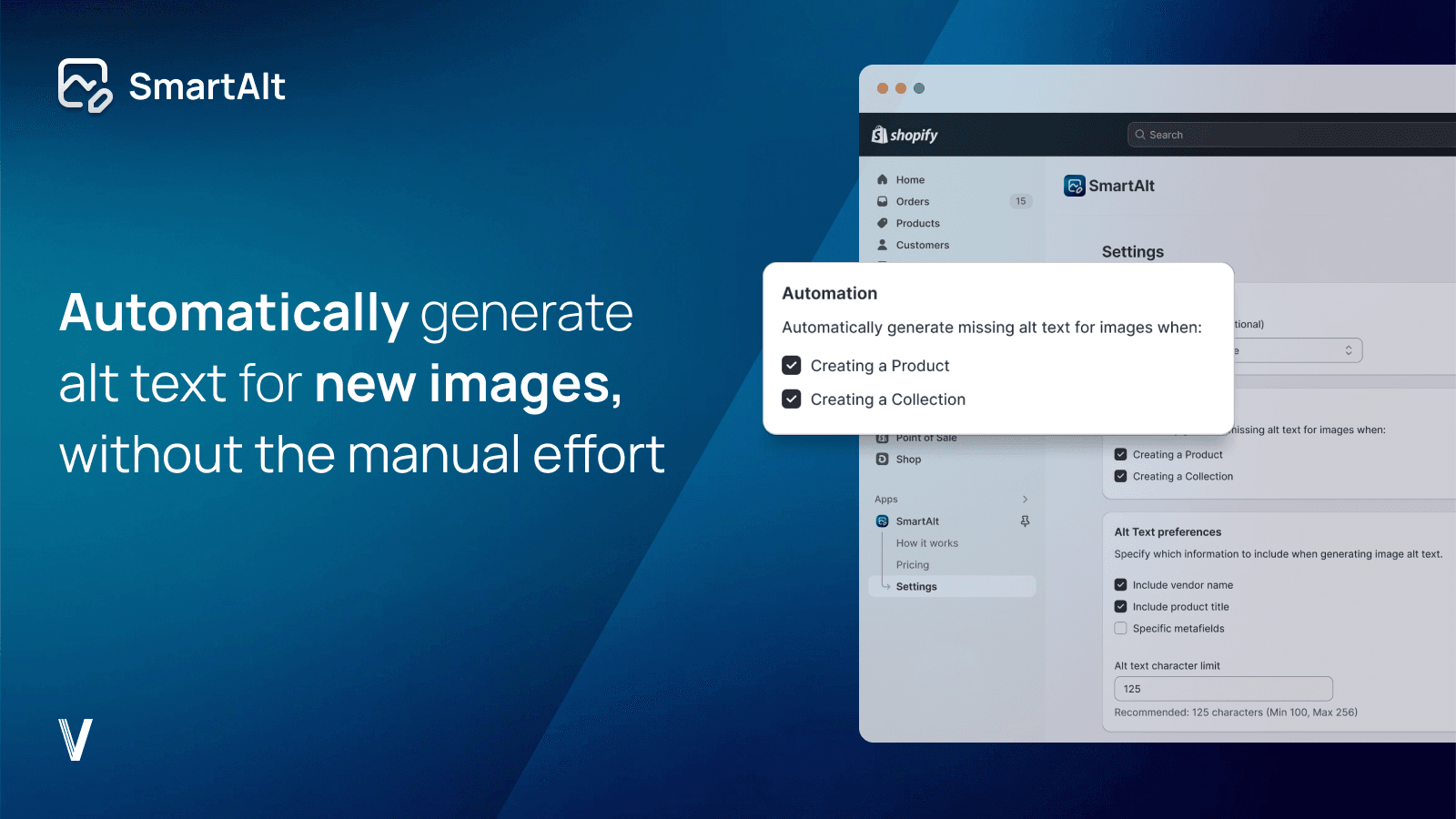 Automatically generate alt text for new images with no effort