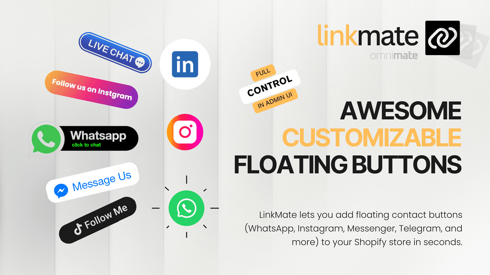 Add powerful customizable buttons to your store