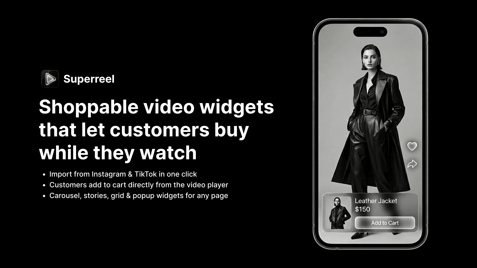 Shoppable Video Widgets that let customers buy while they watch
