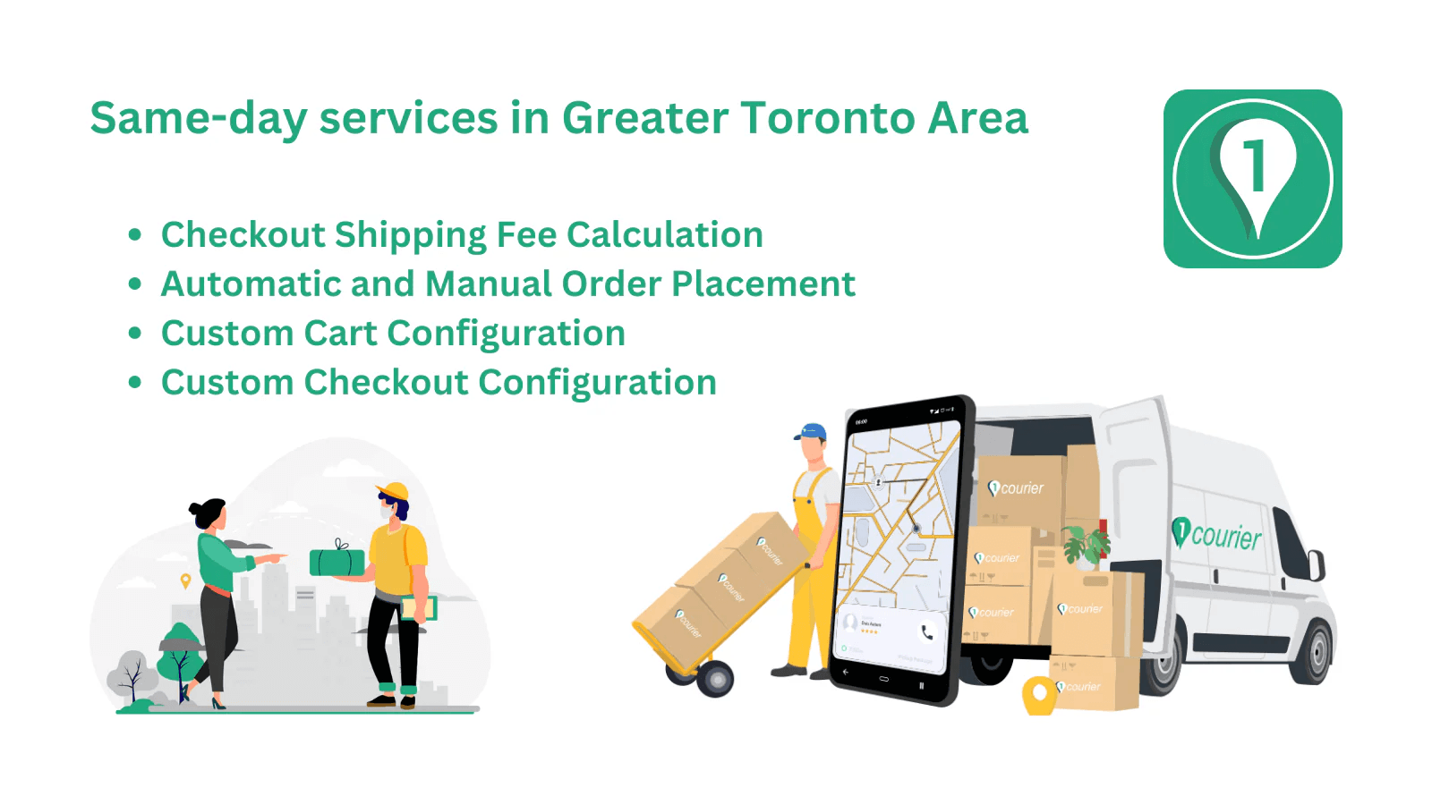 1courier shipping details