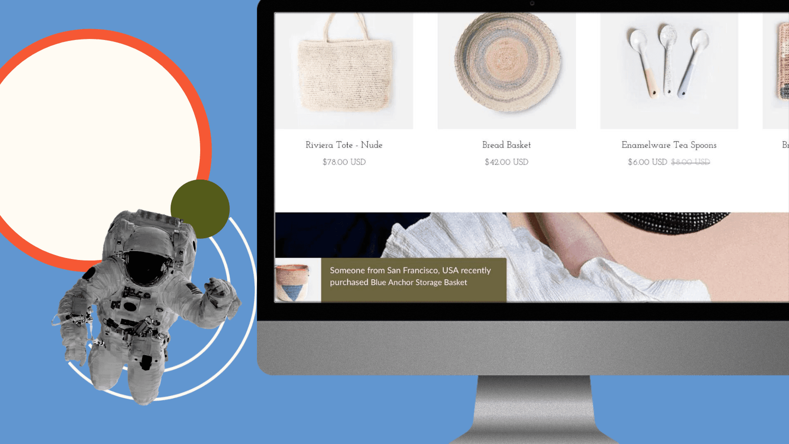 Bizzy Social Proof recent sale notification in Shopify store.