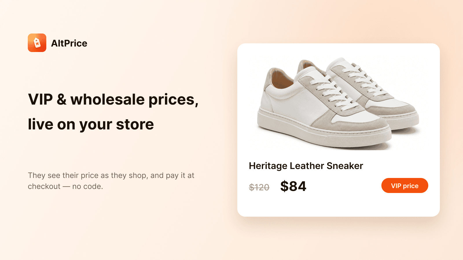 VIP & wholesale prices, live on your storefront