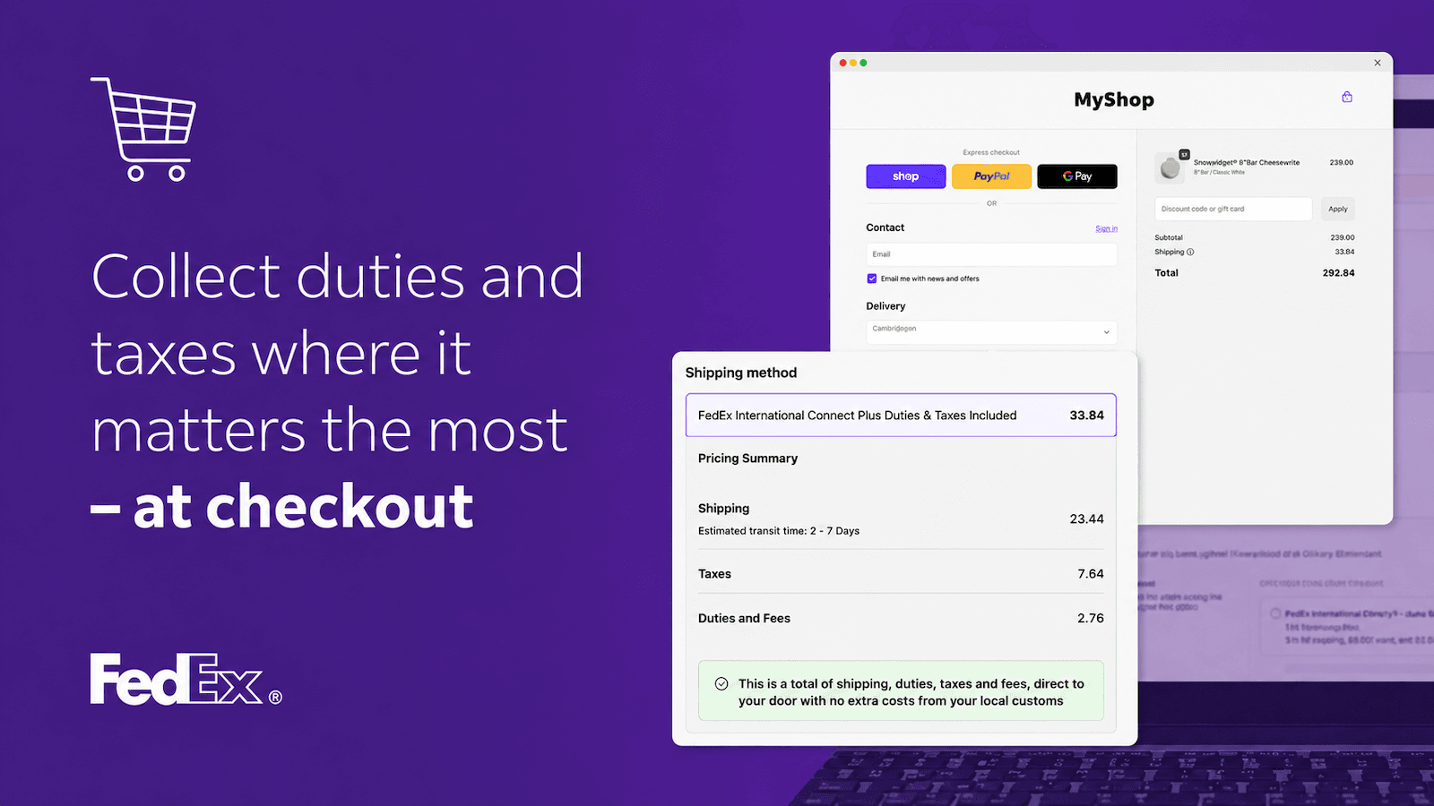 visual of checkout integration