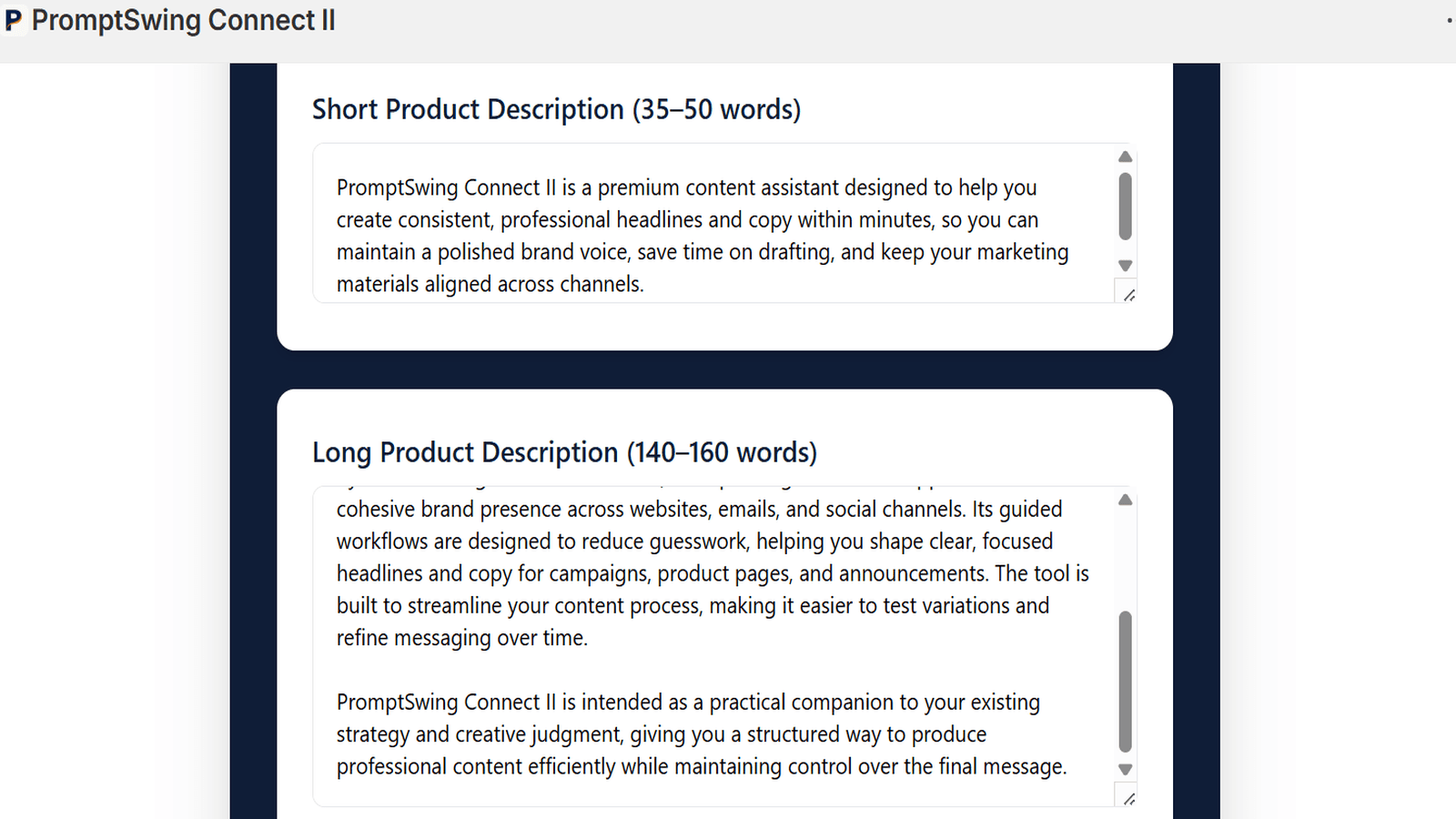 Headlines and content generation.