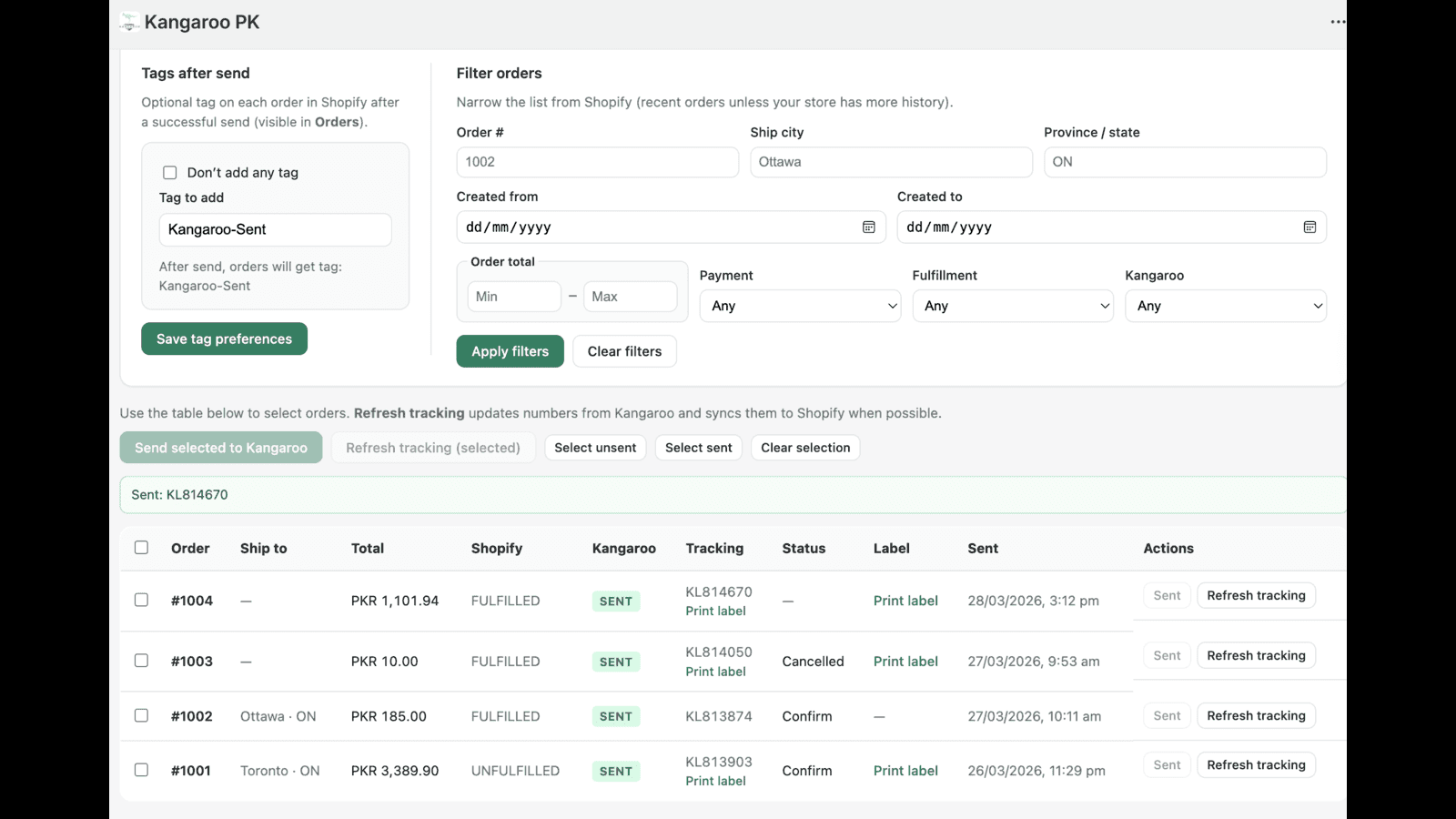 Kangaroo APP screenshot