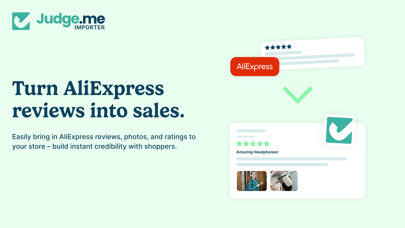 Add AliExpress reviews, photos and ratings to your store