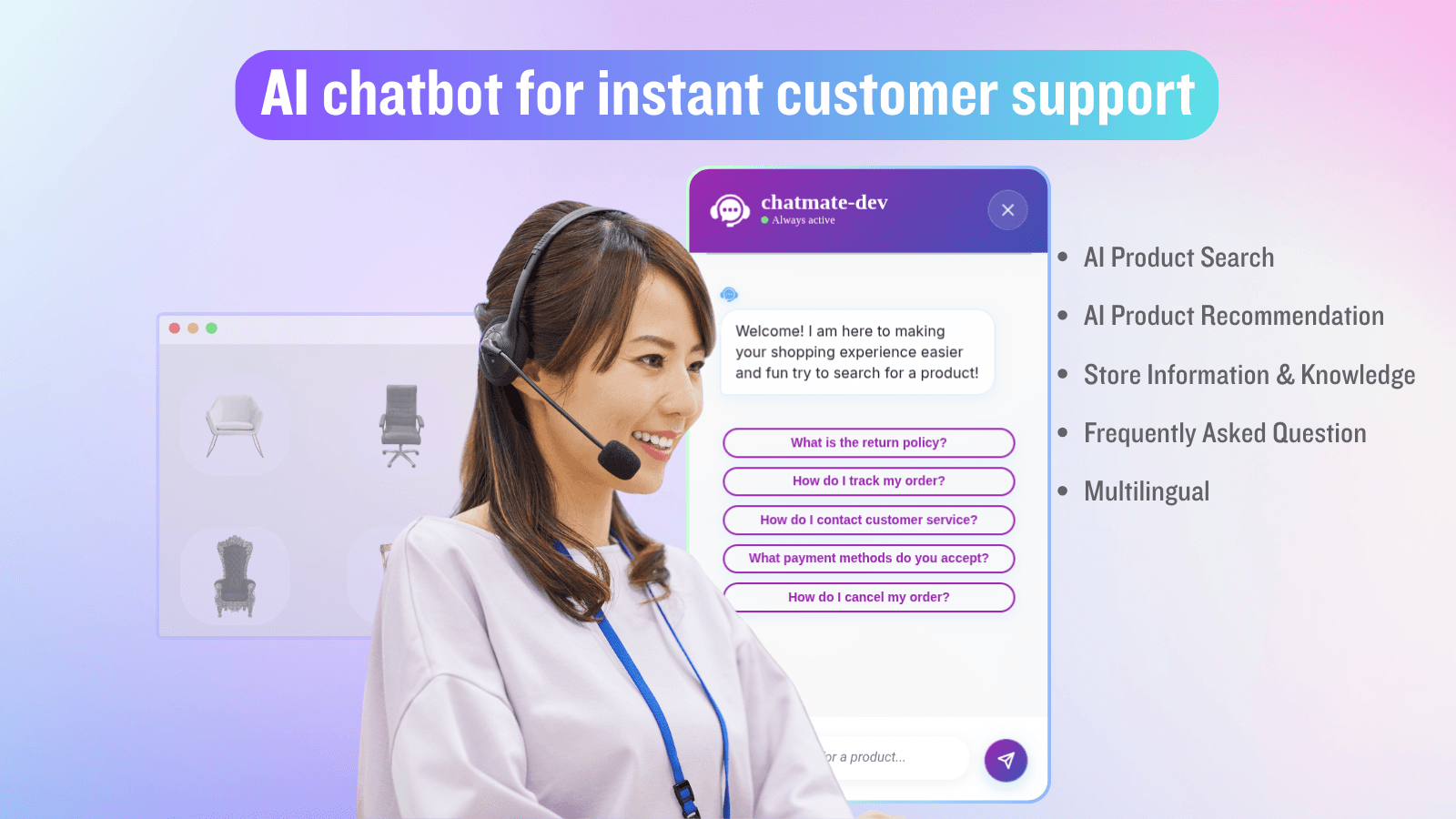 ai chatbot and shopping search assistant shopify app