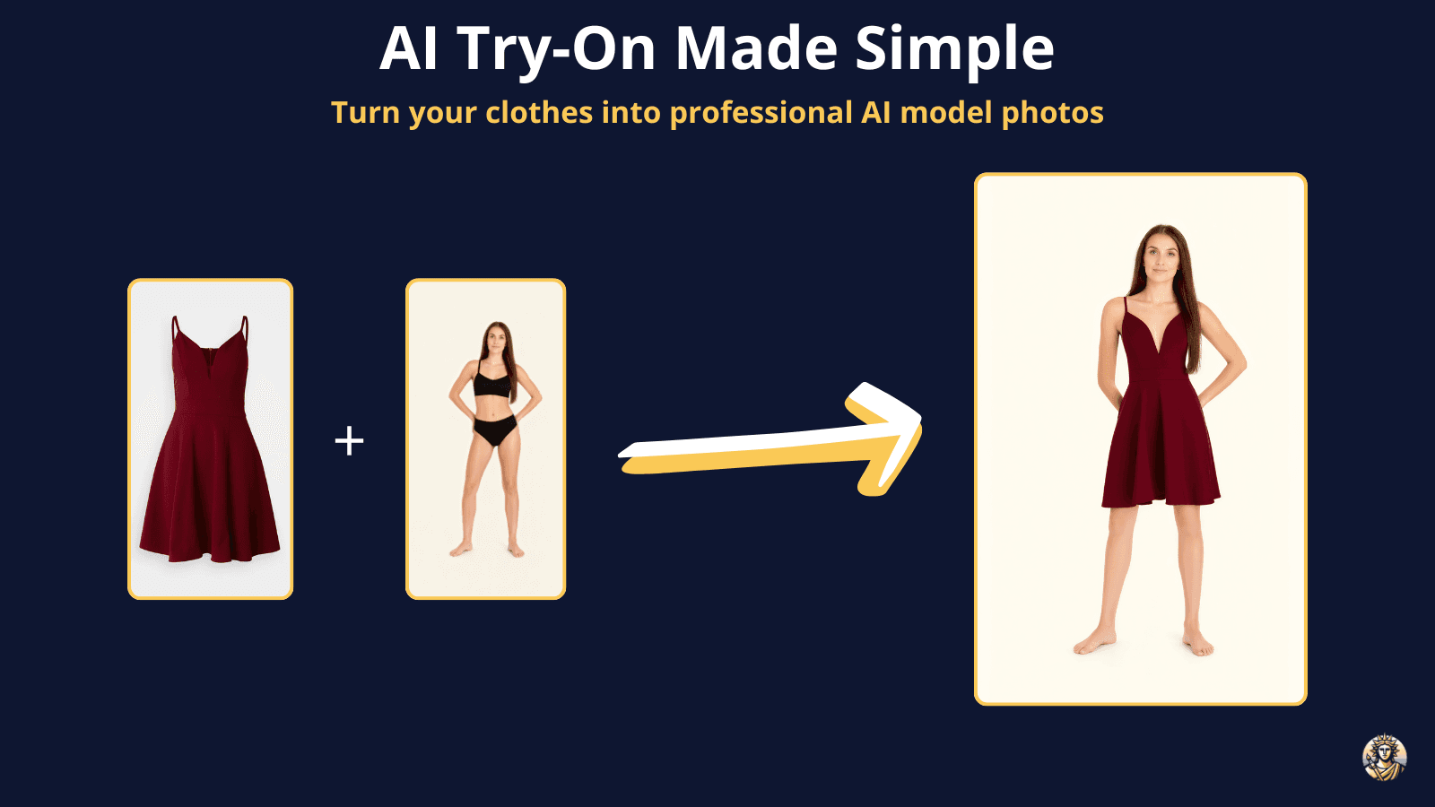 AI fashion model try-on example generated with Apollon