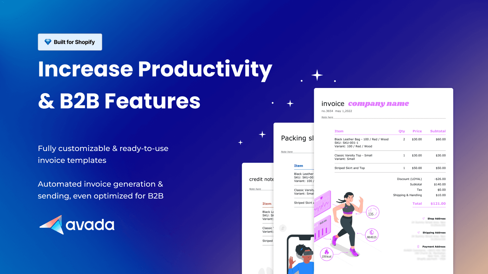 Print PDF invoices, order printer, packing slips & quotes in 1