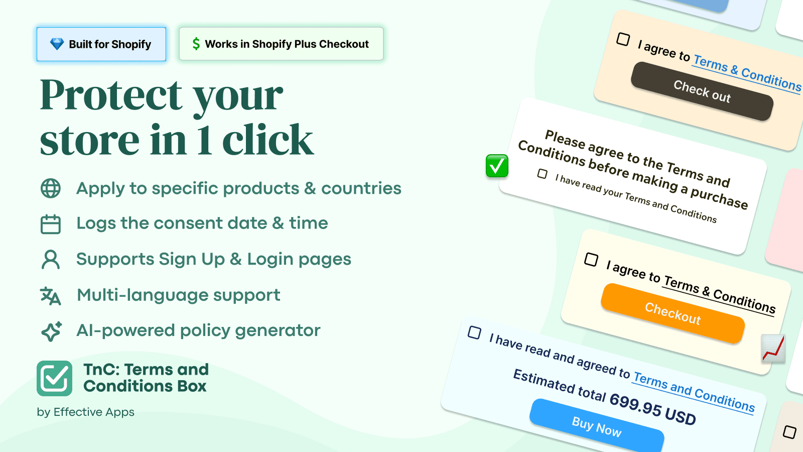 Stop chargebacks: Protect your store with one required checkbox.