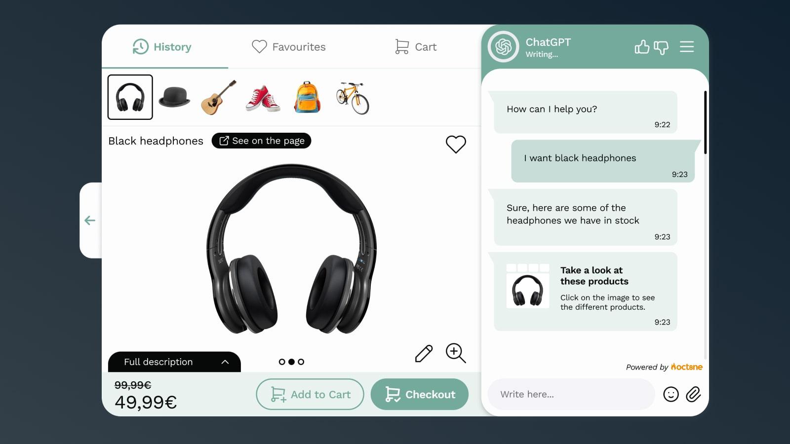 AI Chatbot with visual support